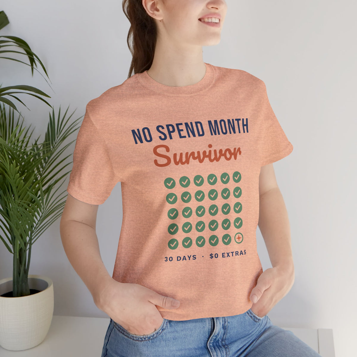 No Spend Month Survivor Shirt, Funny Budget T-Shirt, Money Saving Gift, Personal Finance Tee, Unisex Comfort Cotton