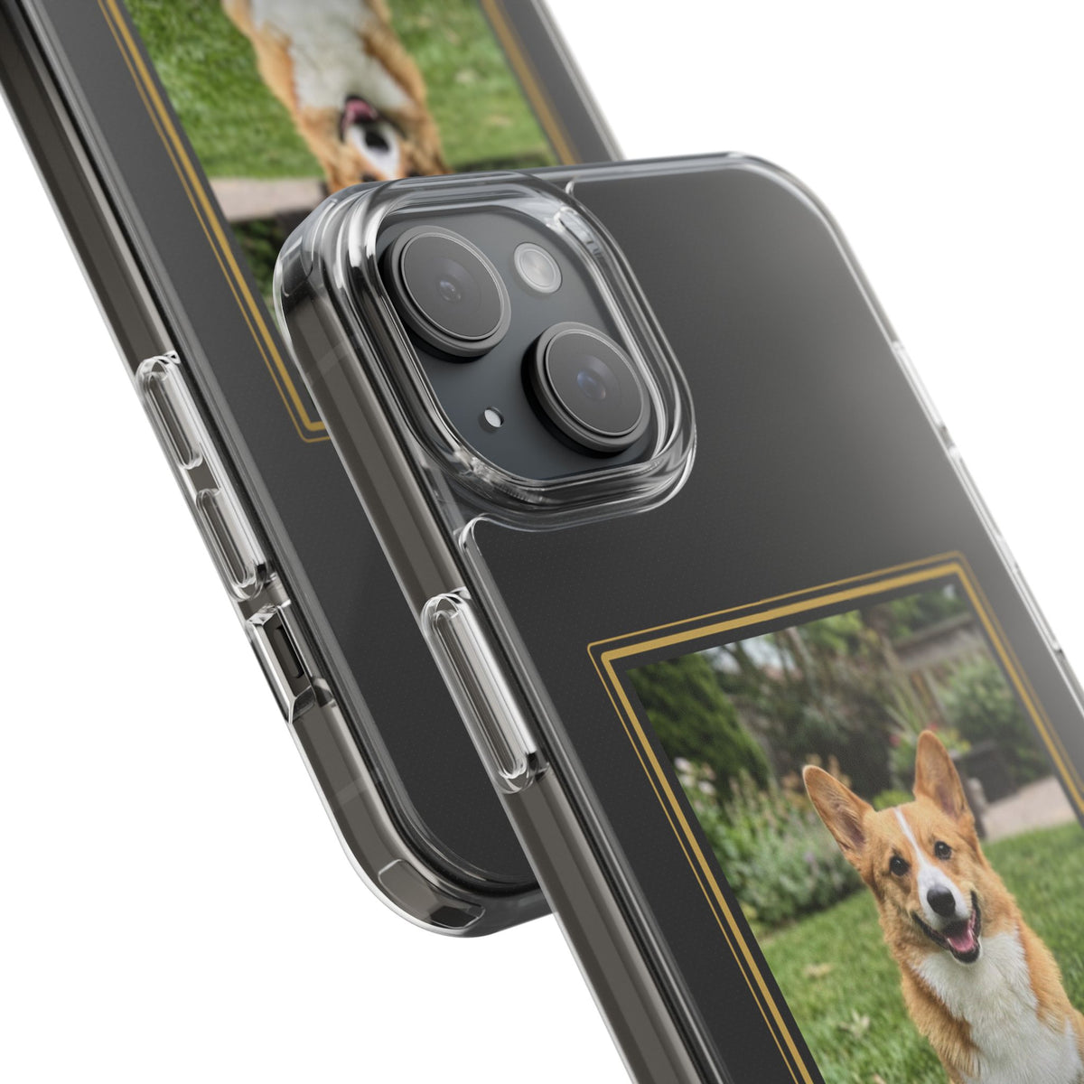 Clear Pet Photo Phone Case, Custom Dog Picture iPhone Case with Name, Personalized Transparent Pet Case, Dog Mom Gift