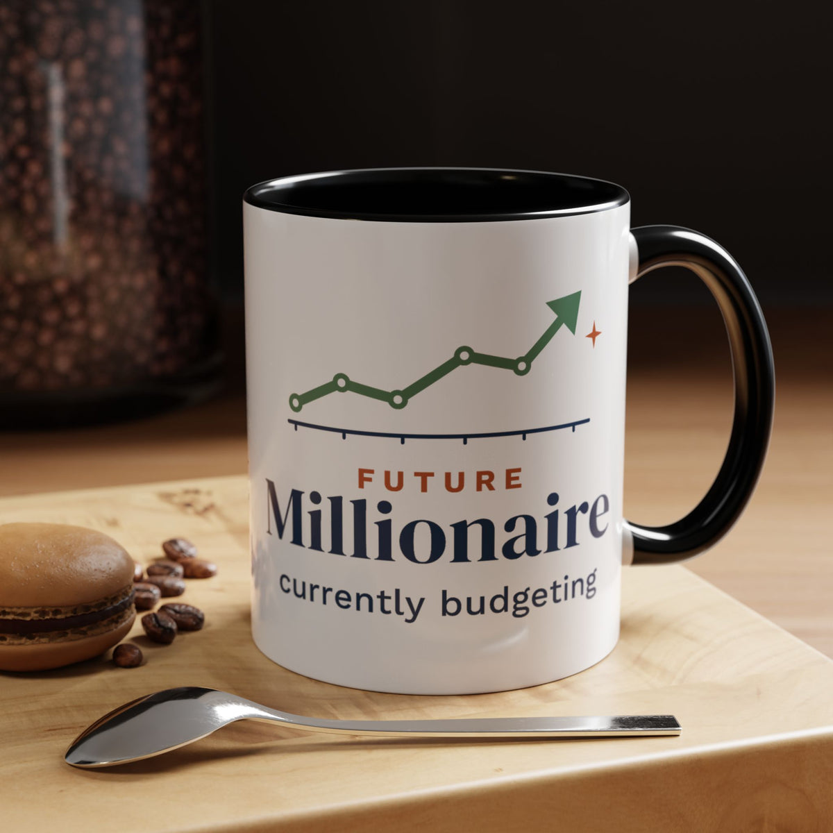 Future Millionaire Currently Budgeting Mug, Funny Budget Coffee Mug, Money Saving Gift, Personal Finance Gift, 11oz Ceramic Mug