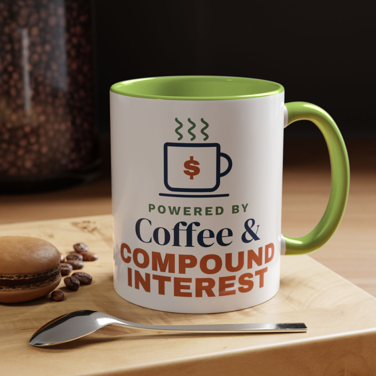Coffee and Compound Interest Mug, Funny Budget Coffee Mug, Money Saving Gift, Personal Finance Gift, 11oz Ceramic Mug