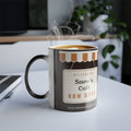 Personalized Café Heat Reveal Mug, Custom Name Color Changing Coffee Mug, Home Café Gift for Coffee Lover