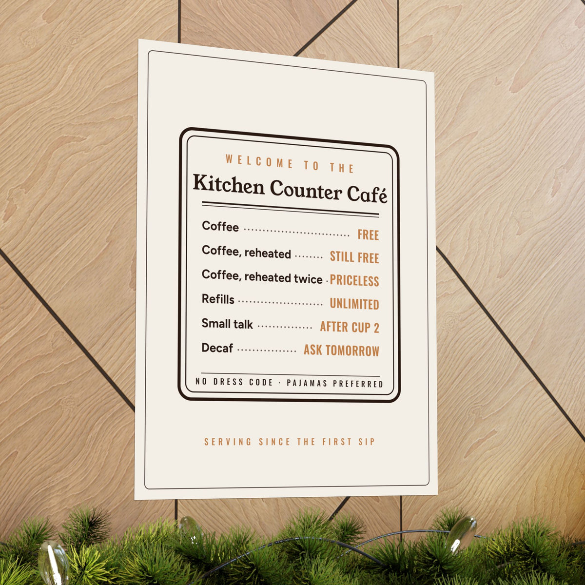 Coffee Bar Decor Gift, Kitchen Counter Café Menu Poster, Funny Coffee Sign Wall Art, Coffee Station Kitchen Print