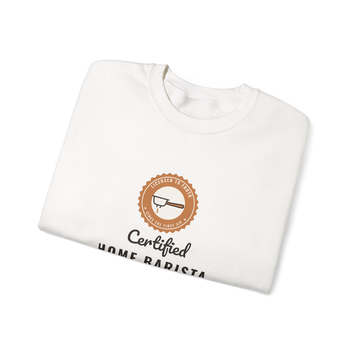 Certified Home Barista Sweatshirt, Funny Espresso Lover Crewneck, Cozy Coffee Sweater, Home Barista Gift