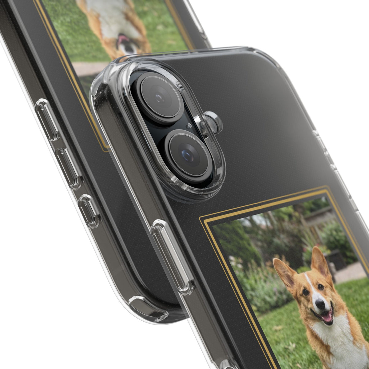Clear Pet Photo Phone Case, Custom Dog Picture iPhone Case with Name, Personalized Transparent Pet Case, Dog Mom Gift