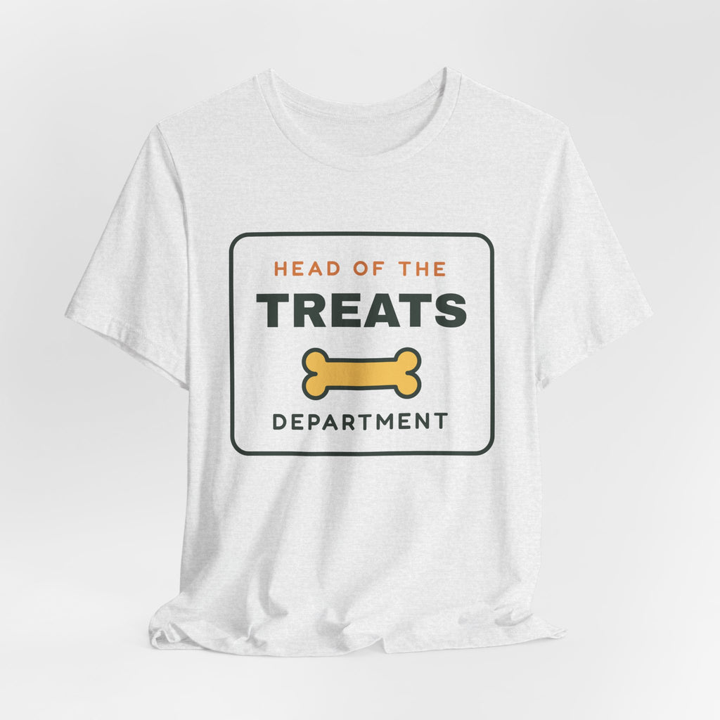 Head of the Treats Department Shirt, Funny Dog Owner Tee, Dog Treats T-Shirt, Gift for Dog Lover