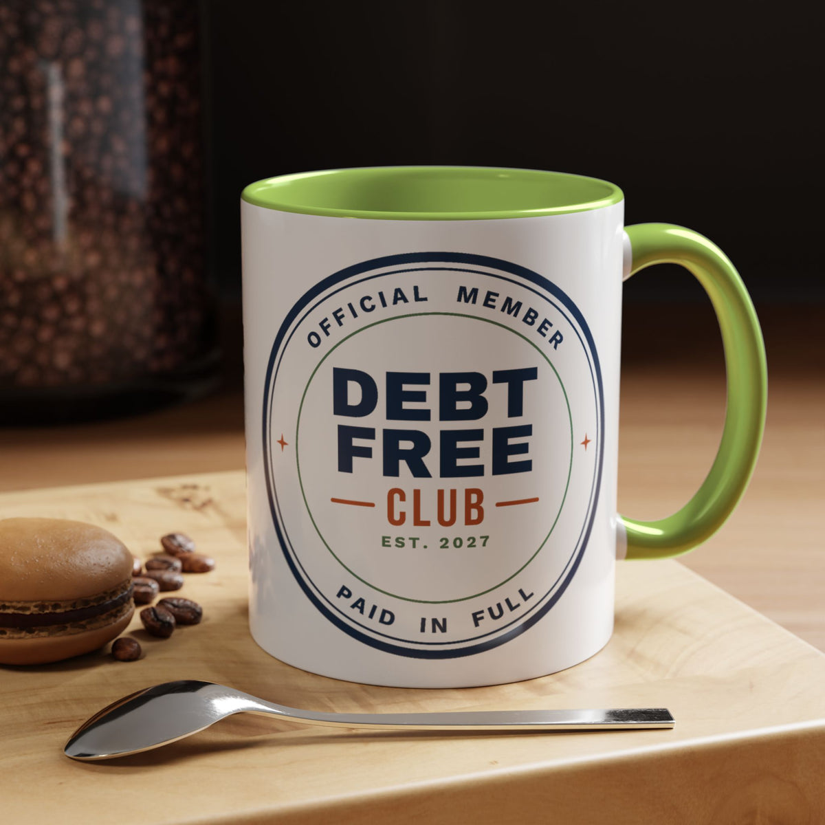 Debt Free Club Mug, Funny Budget Coffee Mug, Money Saving Gift, Personal Finance Gift, 11oz Ceramic Mug