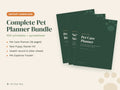 The Complete Pet Bundle: Planner, Health Record, Sitter Sheet & Tracker