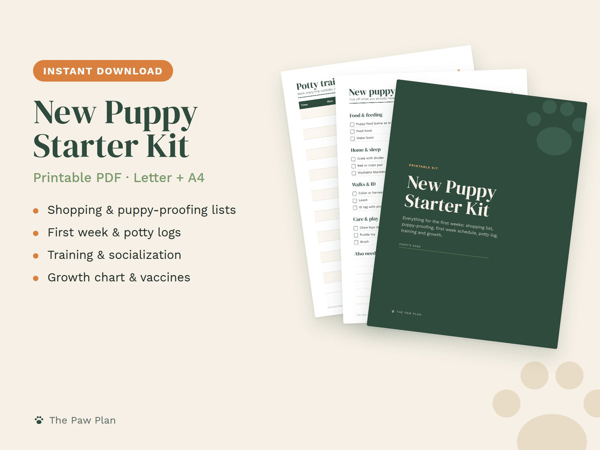 New Puppy Starter Kit Printable: Checklists & Routines