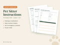 Pet Sitter Instructions Printable: Care Sheet for Dogs & Cats