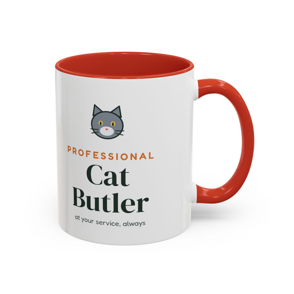Professional Cat Butler Mug, Funny Cat Lover Coffee Mug, Cat Owner Gift, Cat Mom Cat Dad Cup