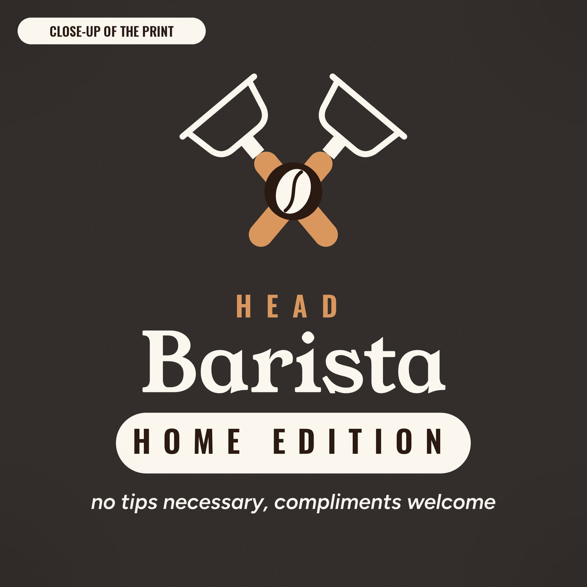 Home Barista Gift, Head Barista Home Edition Apron, Espresso Lover Kitchen Apron, Coffee Gift for Dad or Mom