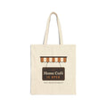 Coffee Lover Gift, The Home Café Is Open Tote Bag, Cute Coffee Shop Canvas Tote, Market Bag, Home Barista Gift for Her