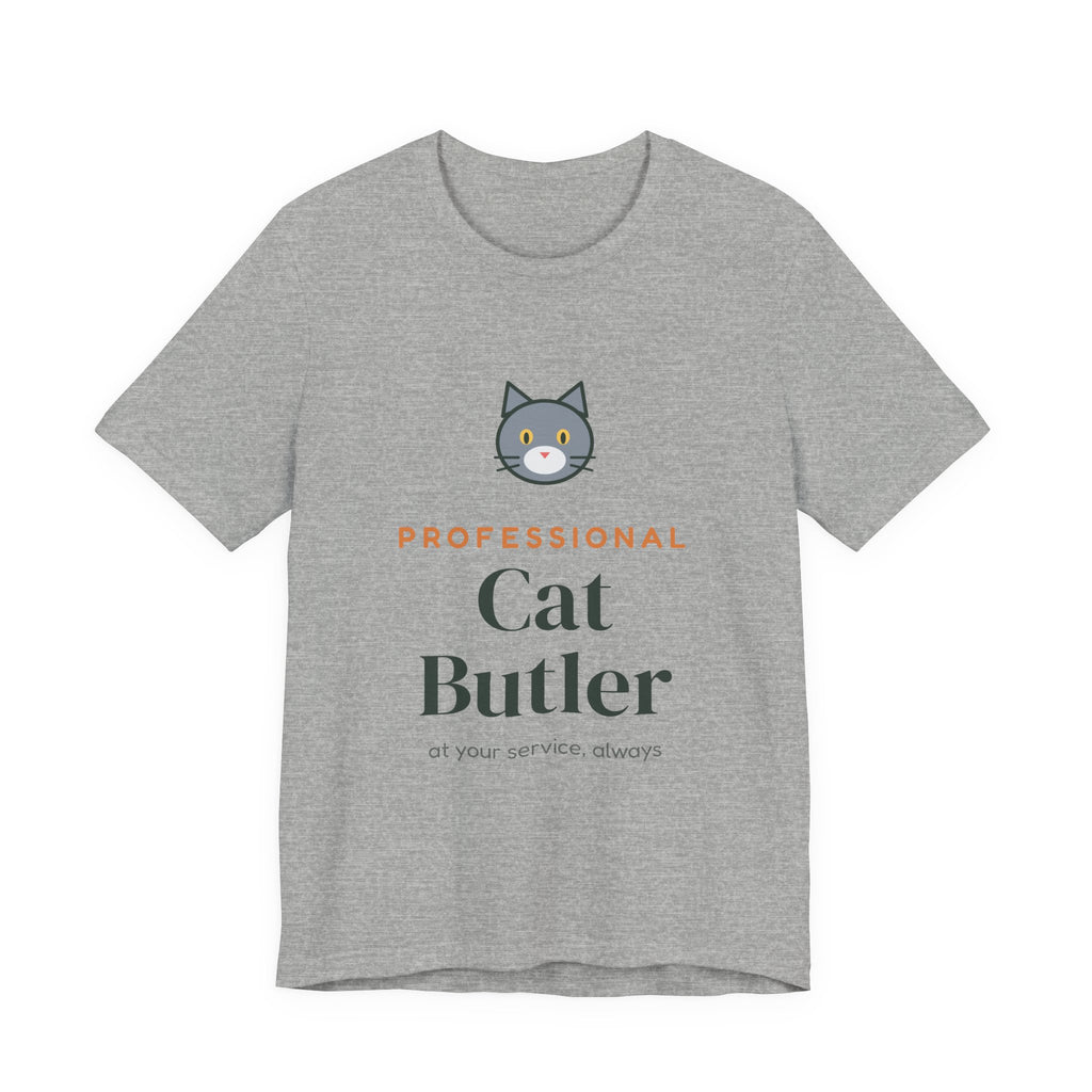 Professional Cat Butler Shirt, Funny Cat Owner Tee, Cat Dad Cat Mom T-Shirt, Gift for Cat Lover