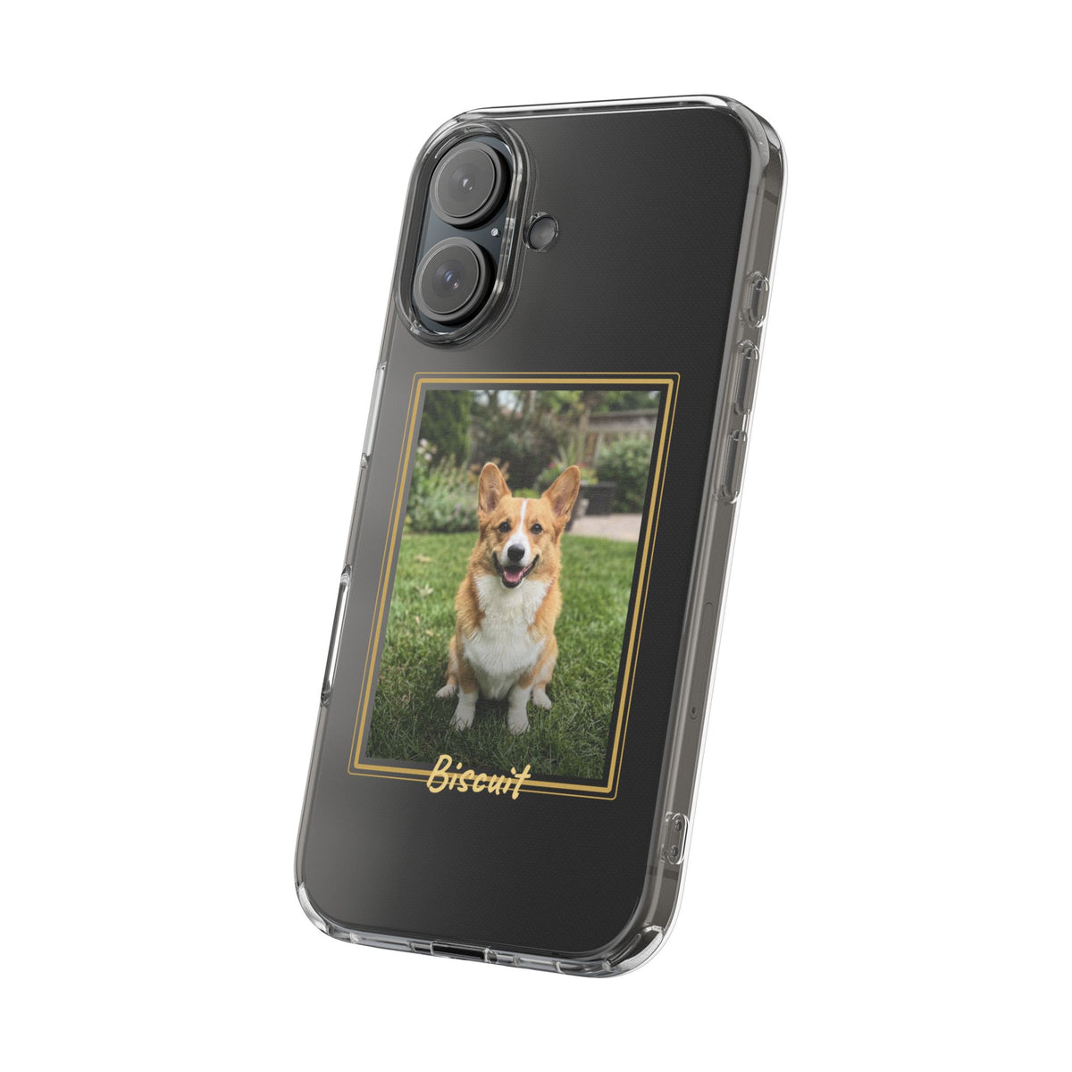 Clear Pet Photo Phone Case, Custom Dog Picture iPhone Case with Name, Personalized Transparent Pet Case, Dog Mom Gift