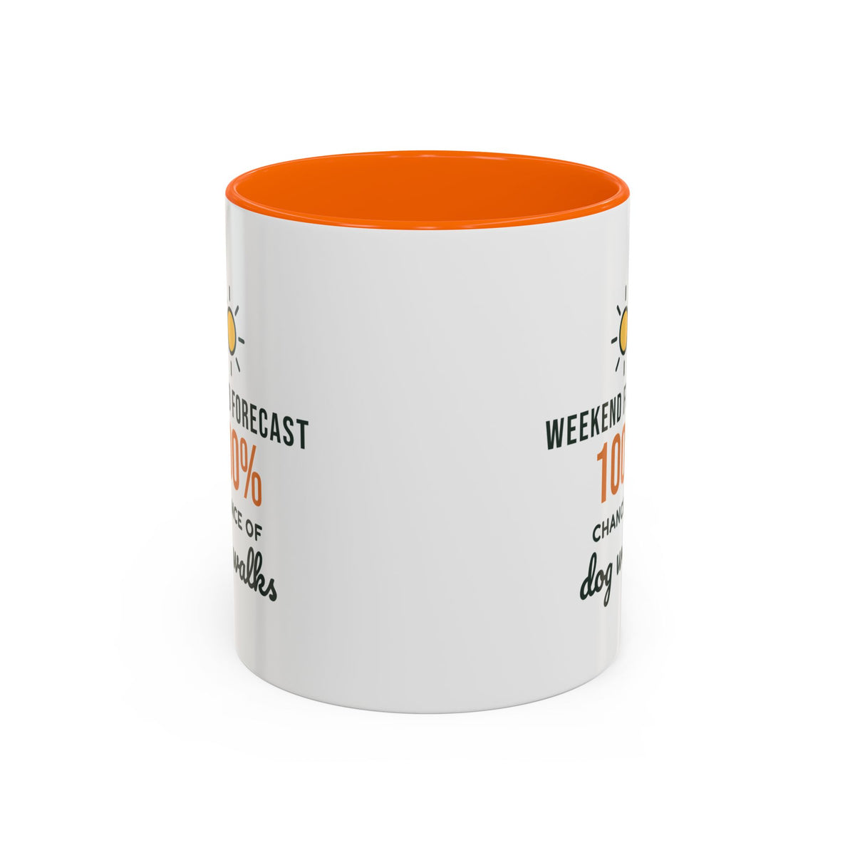 Weekend Forecast 100% Chance of Dog Walks Mug, Funny Dog Owner Coffee Mug, Dog Lover Gift, Dog Walker Cup