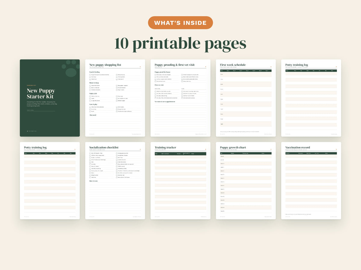 New Puppy Starter Kit Printable: Checklists & Routines
