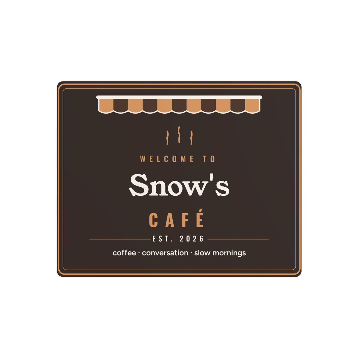 Personalized Coffee Bar Sign, Custom Home Cafe Metal Sign with Name, Coffee Station Decor, Housewarming Gift