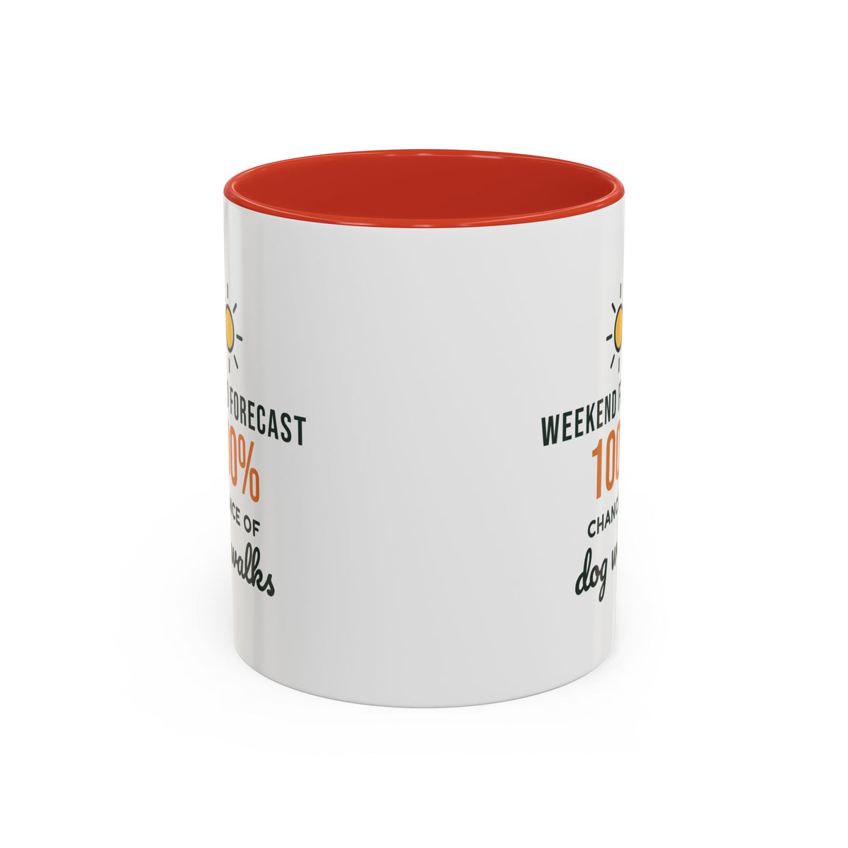 Weekend Forecast 100% Chance of Dog Walks Mug, Funny Dog Owner Coffee Mug, Dog Lover Gift, Dog Walker Cup