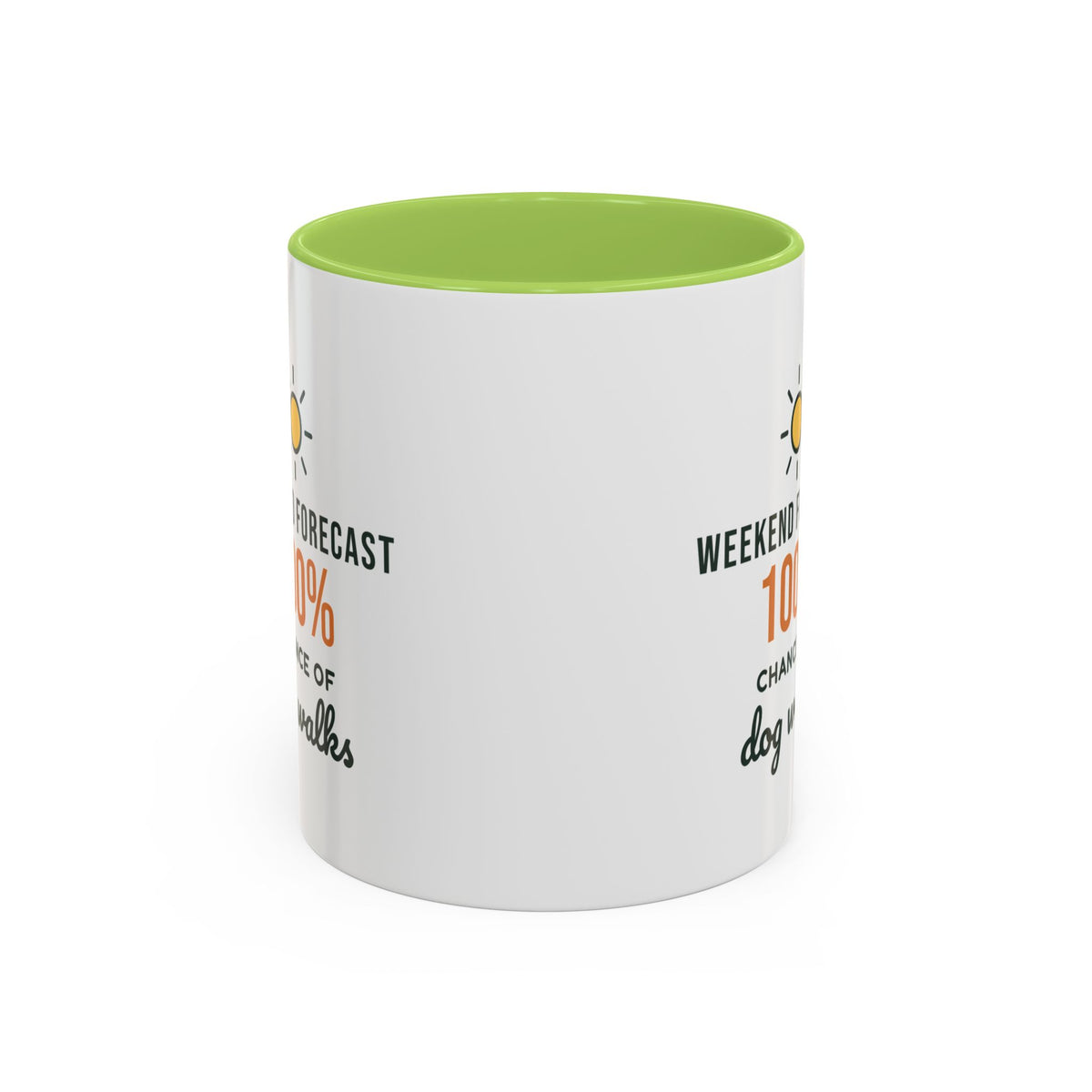 Weekend Forecast 100% Chance of Dog Walks Mug, Funny Dog Owner Coffee Mug, Dog Lover Gift, Dog Walker Cup