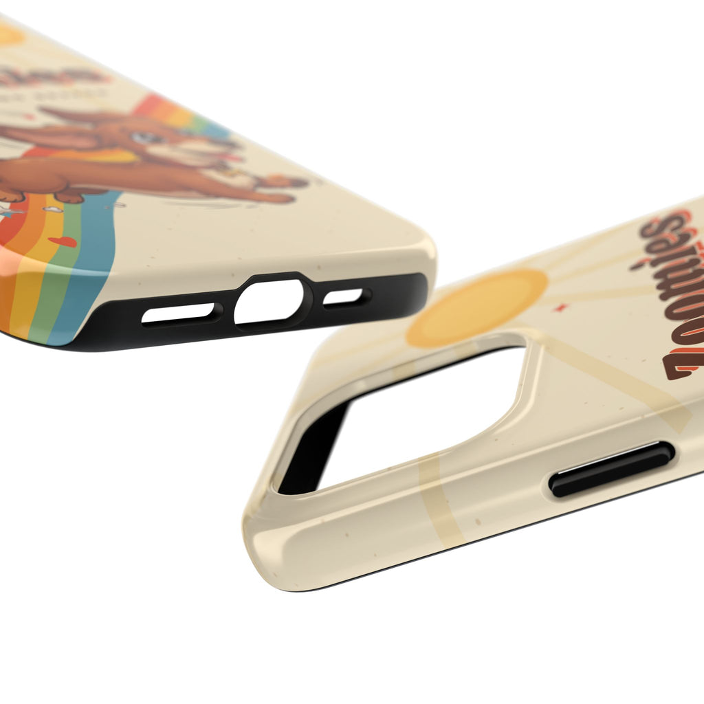 Dachshund Phone Case, Cute Wiener Dog iPhone Case, Retro Zoomies Doxie Gift, Tough iPhone 16 15 Case, Dachshund Mom Gift
