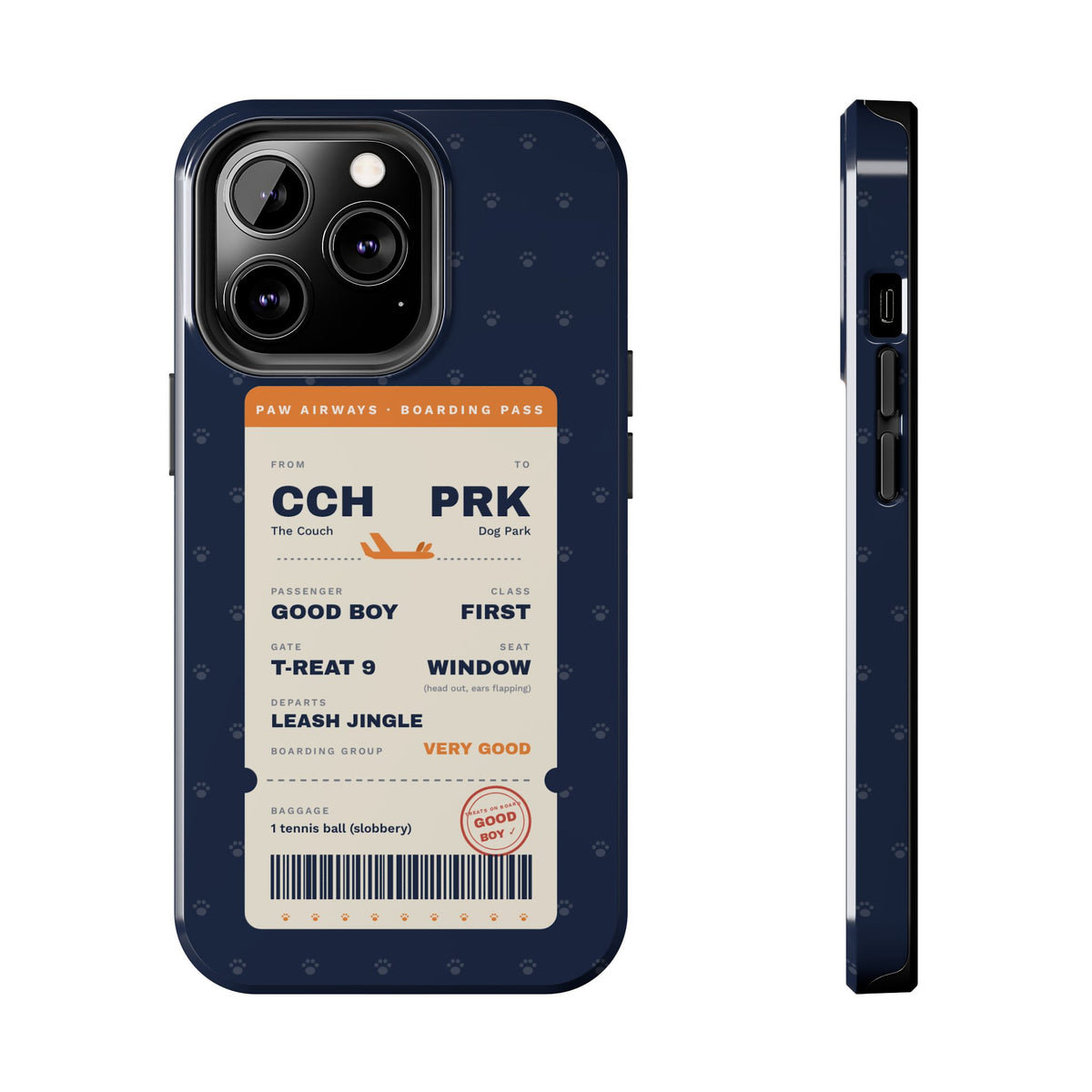 Funny Dog Phone Case, Boarding Pass iPhone Case, Good Boy Dog Lover Gift, Travel Dog Mom Gift, Tough iPhone 16 15 14 Case