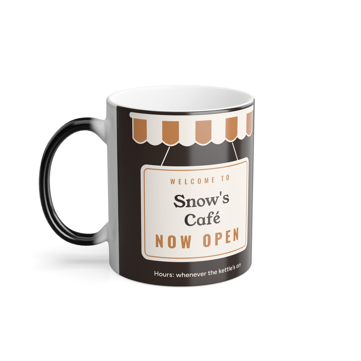 Personalized Café Heat Reveal Mug, Custom Name Color Changing Coffee Mug, Home Café Gift for Coffee Lover