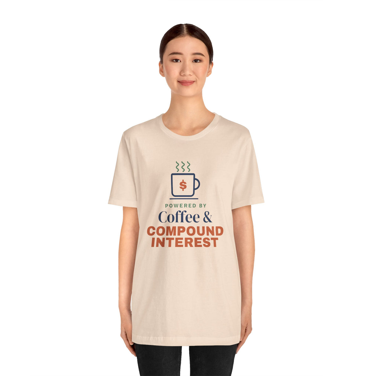Coffee and Compound Interest Shirt, Funny Budget T-Shirt, Money Saving Gift, Personal Finance Tee, Unisex Comfort Cotton