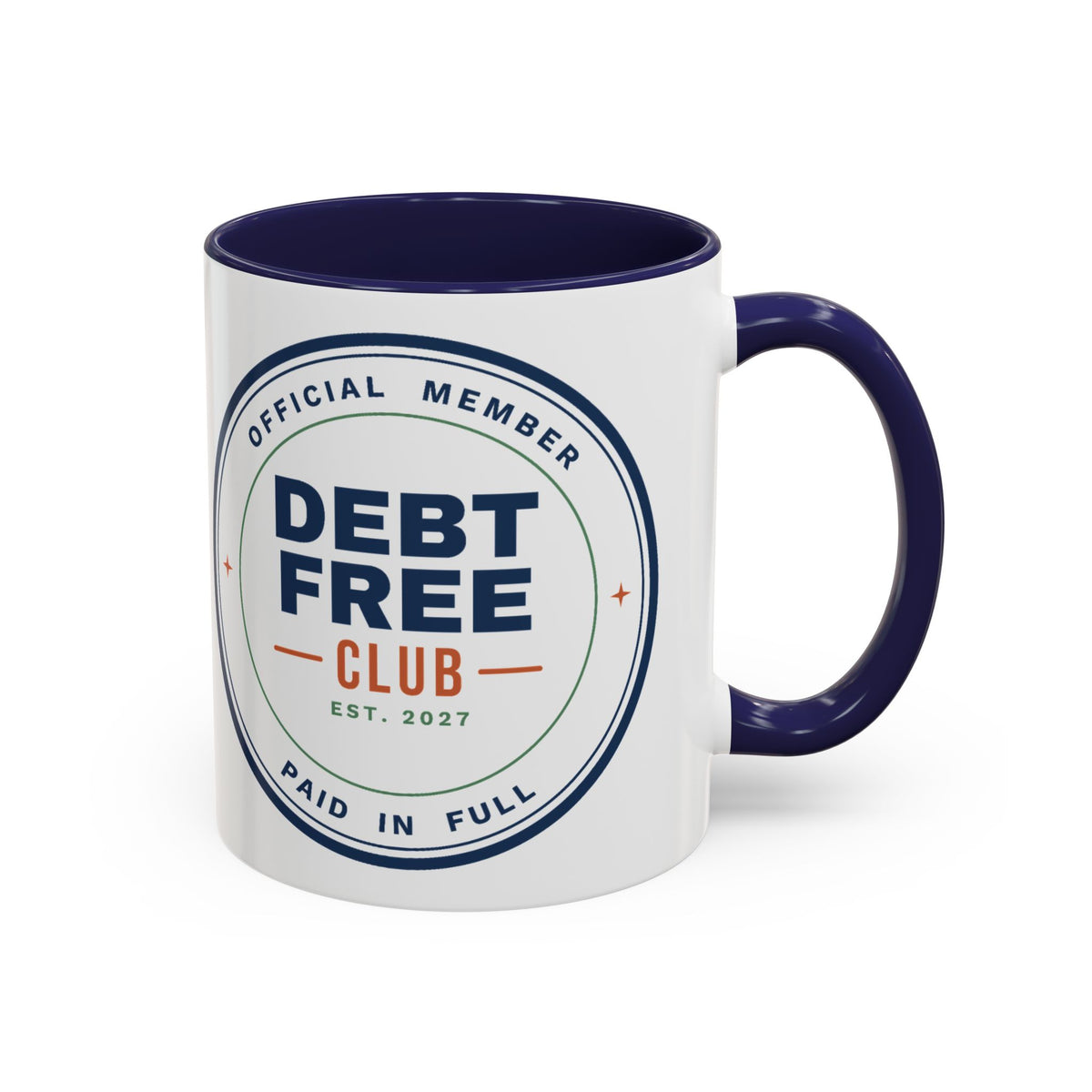 Debt Free Club Mug, Funny Budget Coffee Mug, Money Saving Gift, Personal Finance Gift, 11oz Ceramic Mug