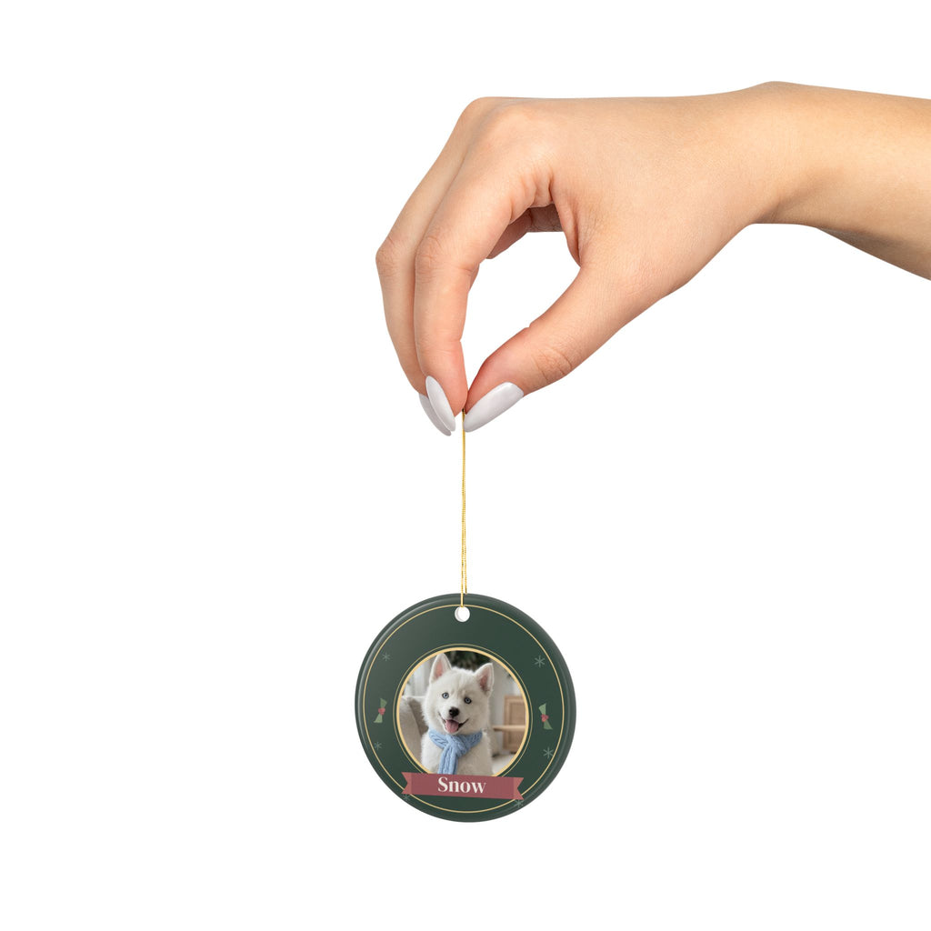 Custom Pet Photo Ornament, Personalized Dog Christmas Ornament with Name, Cat Photo Ornament, Pet Ornament 2026, Dog Mom Christmas Gift