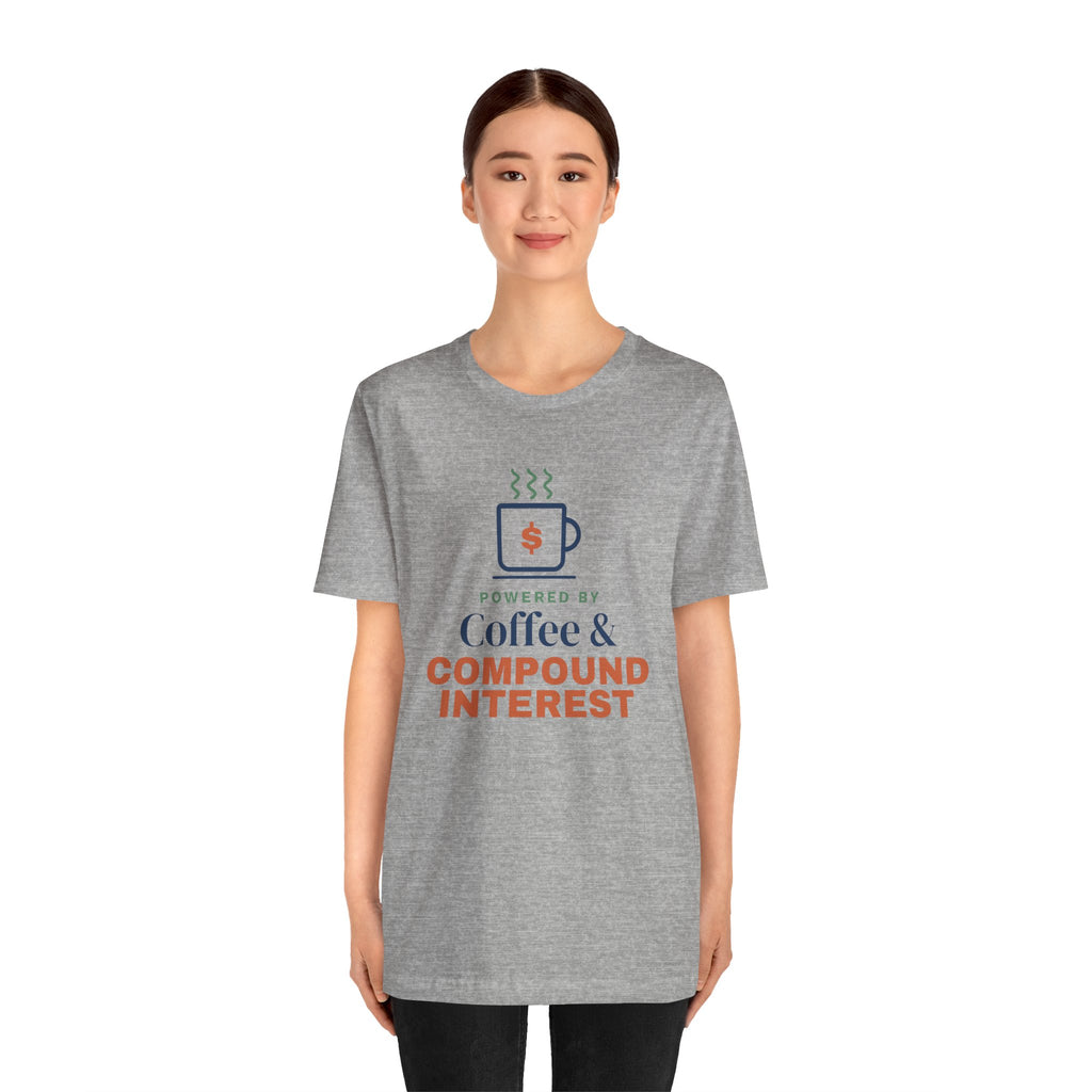 Coffee and Compound Interest Shirt, Funny Budget T-Shirt, Money Saving Gift, Personal Finance Tee, Unisex Comfort Cotton