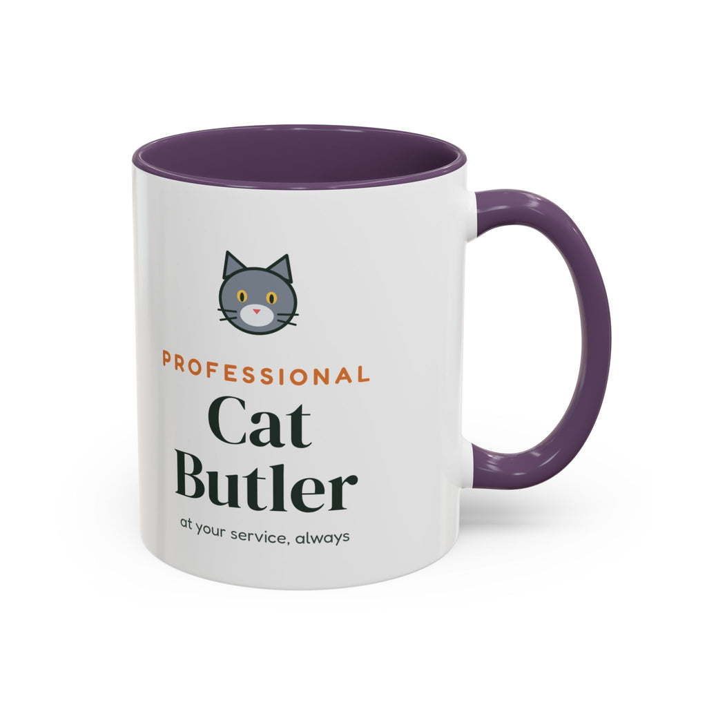 Professional Cat Butler Mug, Funny Cat Lover Coffee Mug, Cat Owner Gift, Cat Mom Cat Dad Cup