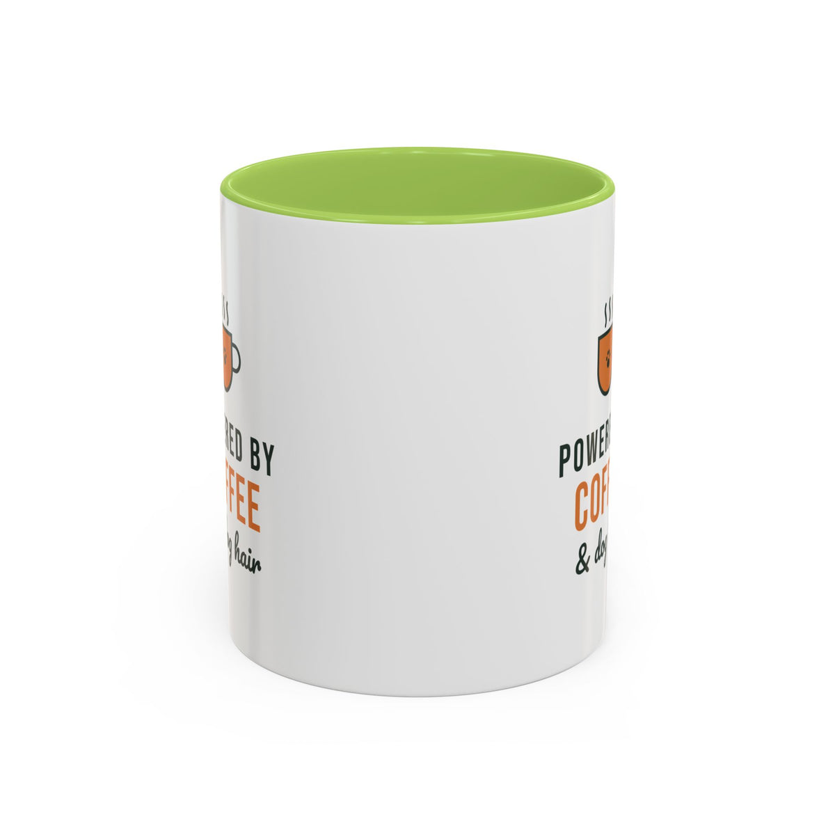Powered By Coffee and Dog Hair Mug, Funny Dog Lover Coffee Mug, Dog Mom Gift, Coffee Lover Cup