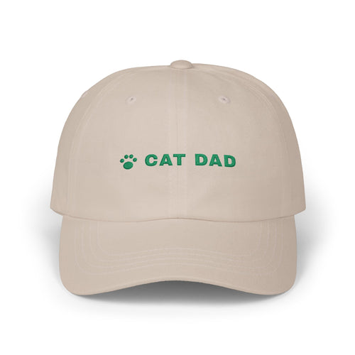 Cat Dad Hat, Embroidered Cat Dad Cap, Cat Lover Gift, Paw Print Baseball Cap, Gift for Cat Owner