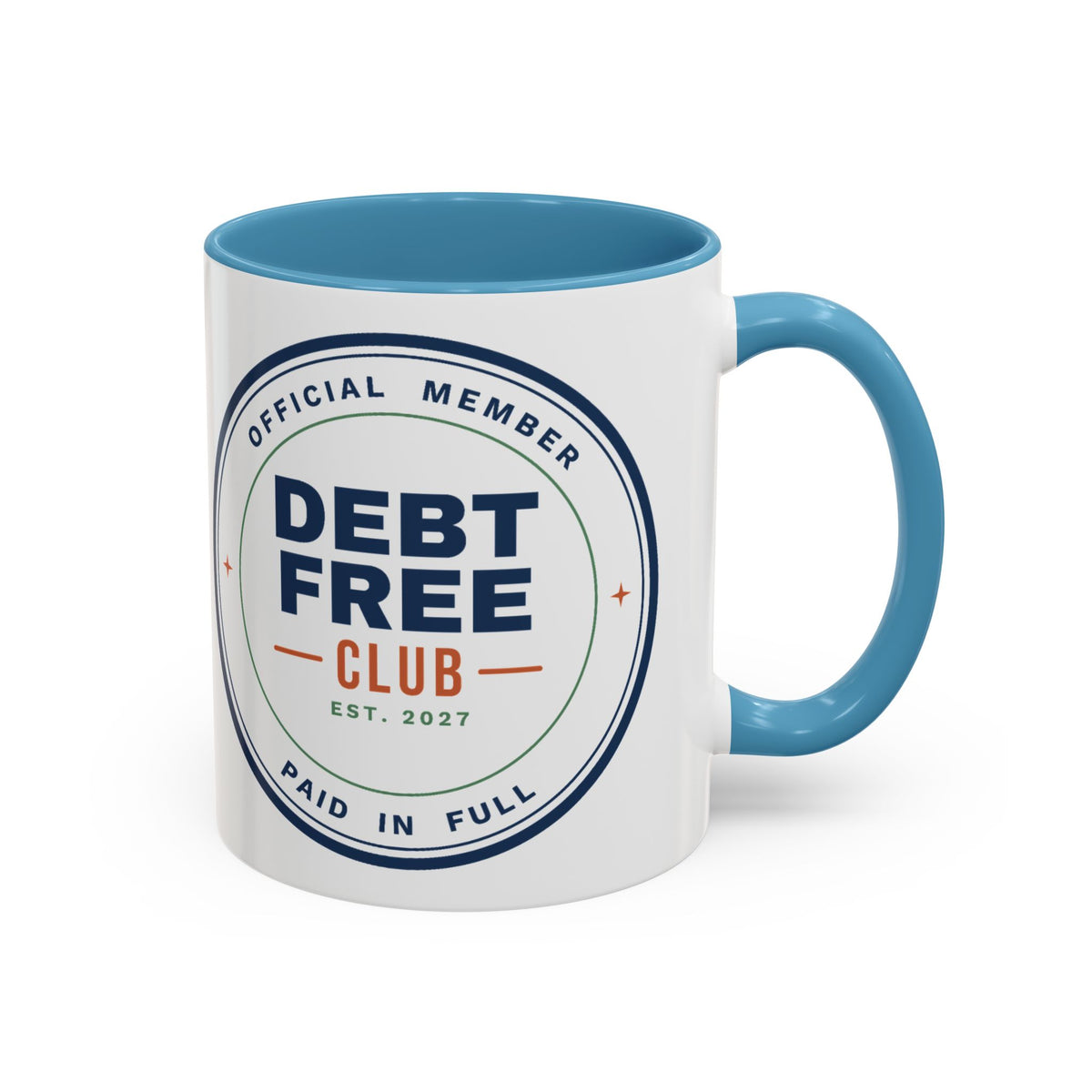 Debt Free Club Mug, Funny Budget Coffee Mug, Money Saving Gift, Personal Finance Gift, 11oz Ceramic Mug