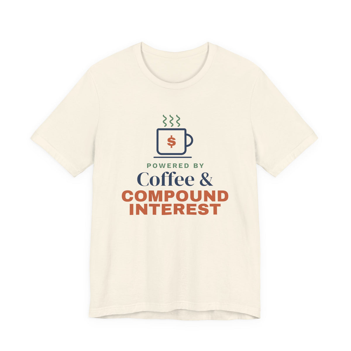 Coffee and Compound Interest Shirt, Funny Budget T-Shirt, Money Saving Gift, Personal Finance Tee, Unisex Comfort Cotton