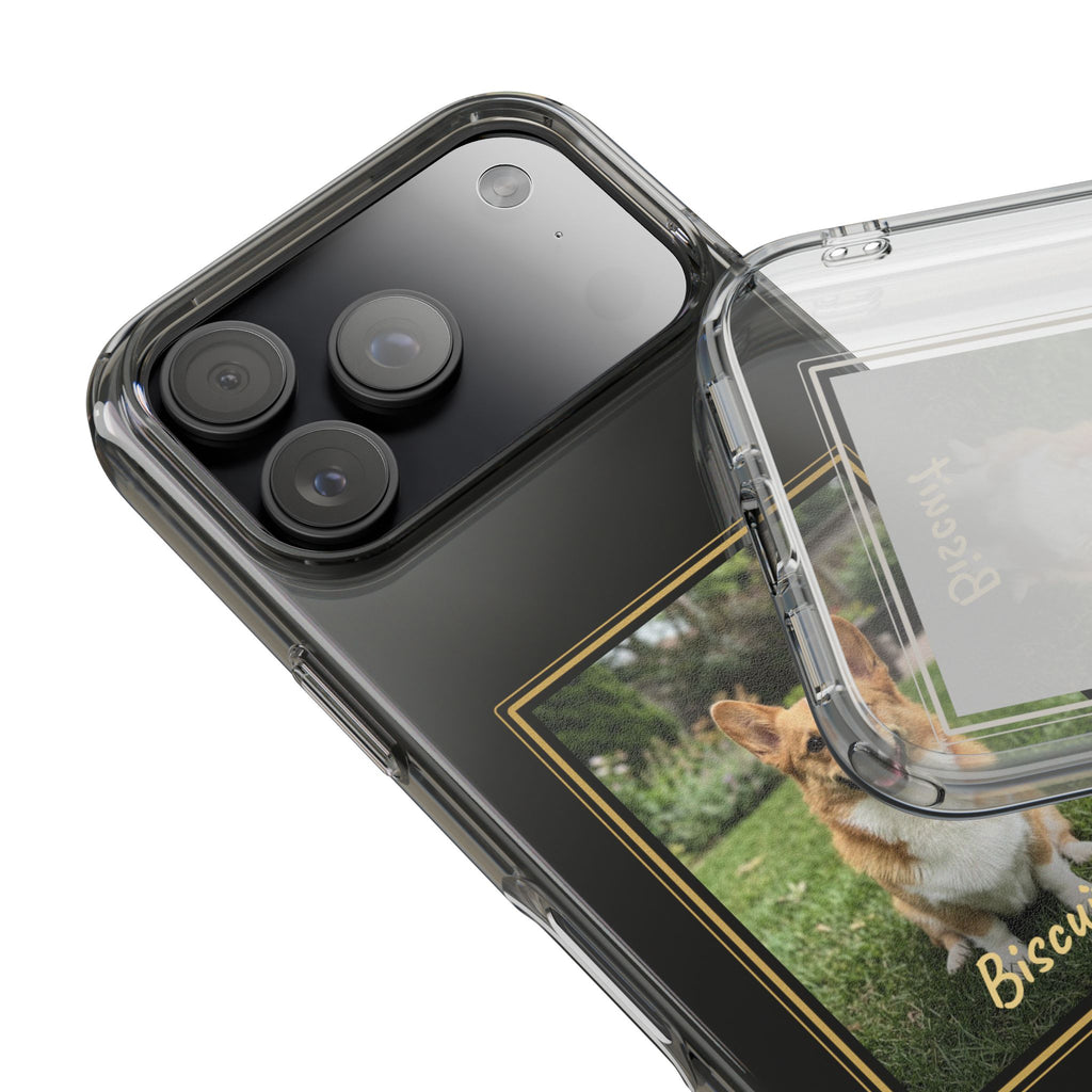 Clear Pet Photo Phone Case, Custom Dog Picture iPhone Case with Name, Personalized Transparent Pet Case, Dog Mom Gift