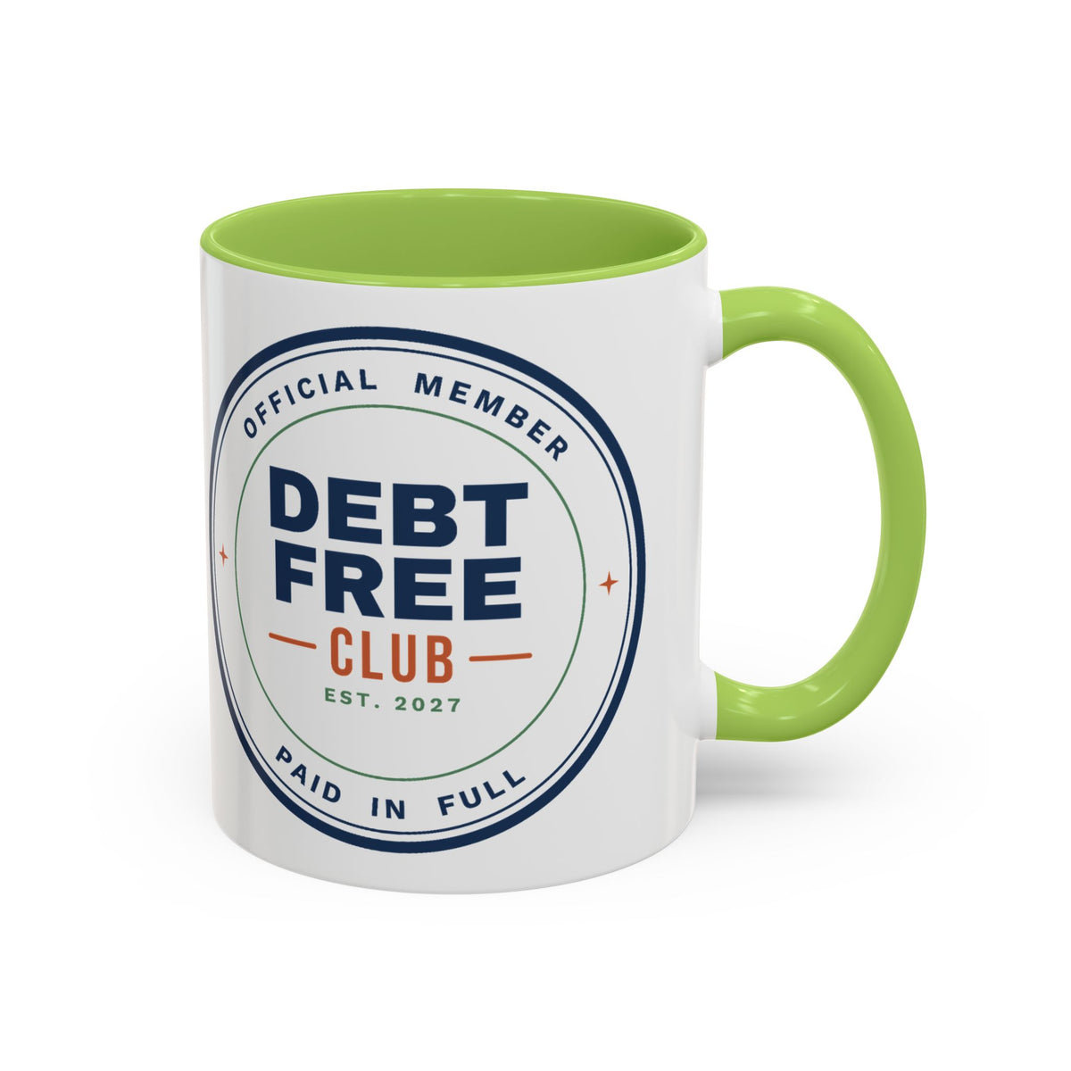 Debt Free Club Mug, Funny Budget Coffee Mug, Money Saving Gift, Personal Finance Gift, 11oz Ceramic Mug