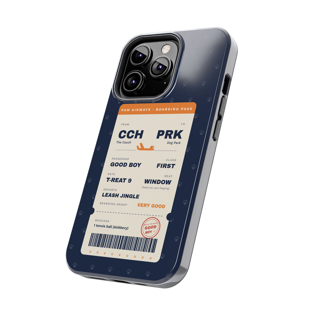 Funny Dog Phone Case, Boarding Pass iPhone Case, Good Boy Dog Lover Gift, Travel Dog Mom Gift, Tough iPhone 16 15 14 Case