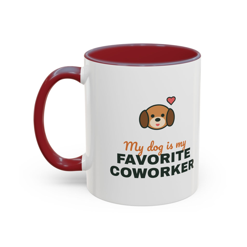 My Dog Is My Favorite Coworker Mug, Work From Home Coffee Mug, Funny Dog Lover Gift, WFH Dog Cup