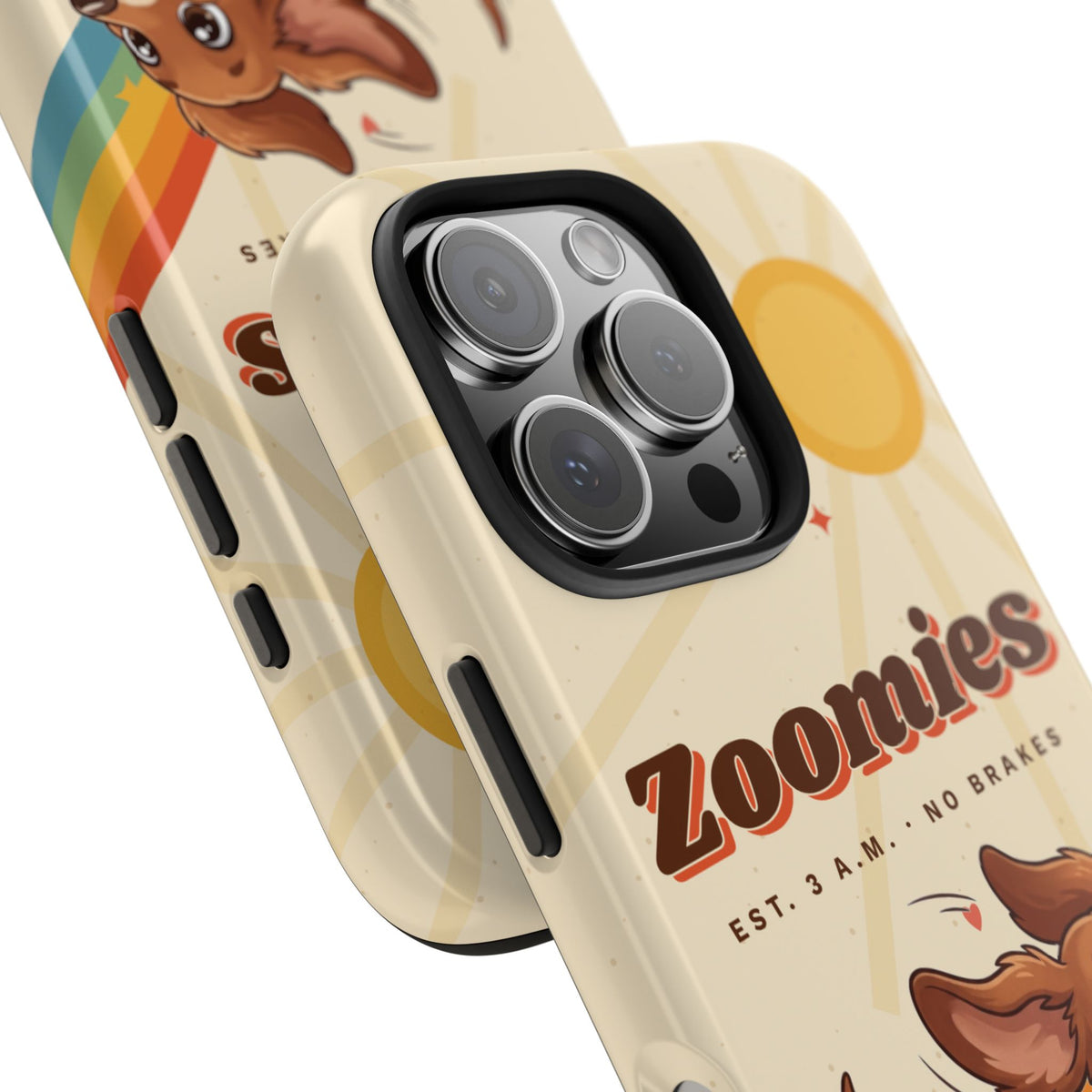 Dachshund Phone Case, Cute Wiener Dog iPhone Case, Retro Zoomies Doxie Gift, Tough iPhone 16 15 Case, Dachshund Mom Gift