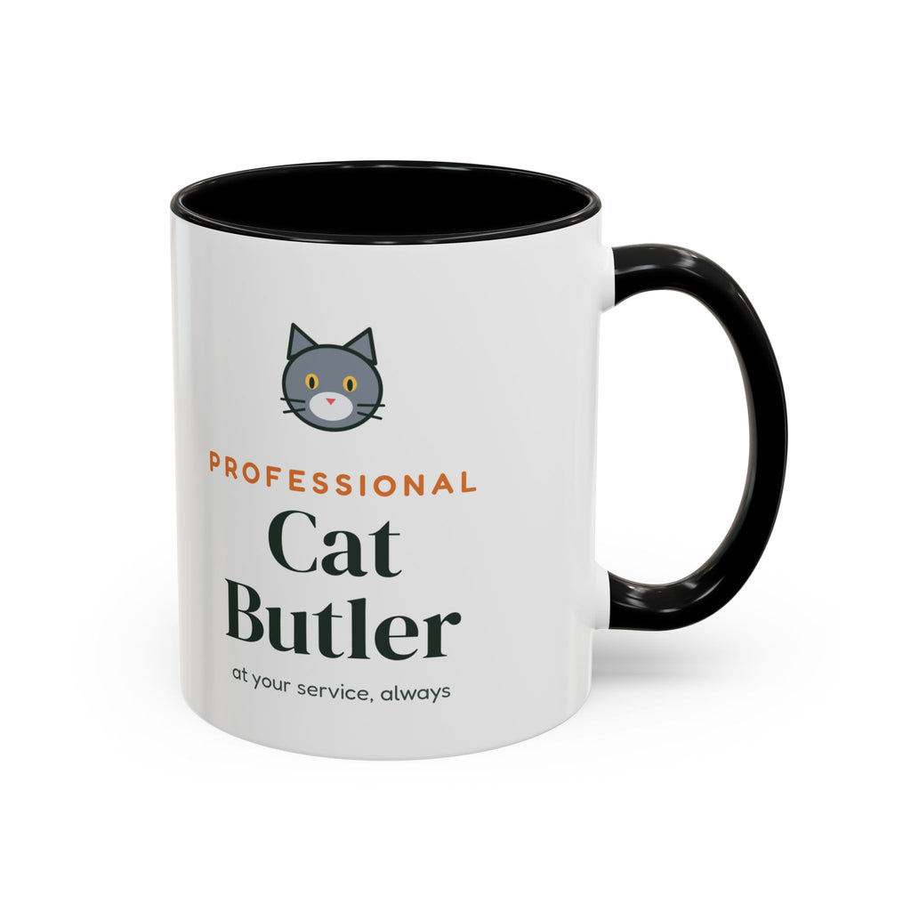 Professional Cat Butler Mug, Funny Cat Lover Coffee Mug, Cat Owner Gift, Cat Mom Cat Dad Cup