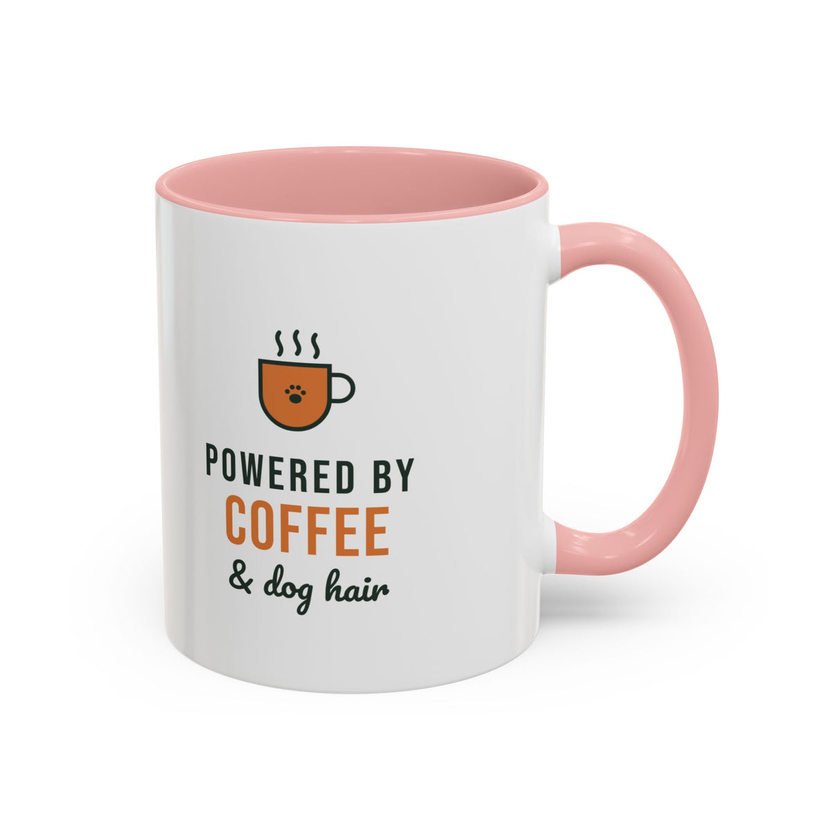 Powered By Coffee and Dog Hair Mug, Funny Dog Lover Coffee Mug, Dog Mom Gift, Coffee Lover Cup