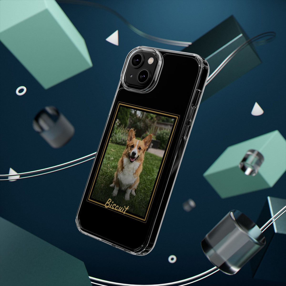 Clear Pet Photo Phone Case, Custom Dog Picture iPhone Case with Name, Personalized Transparent Pet Case, Dog Mom Gift