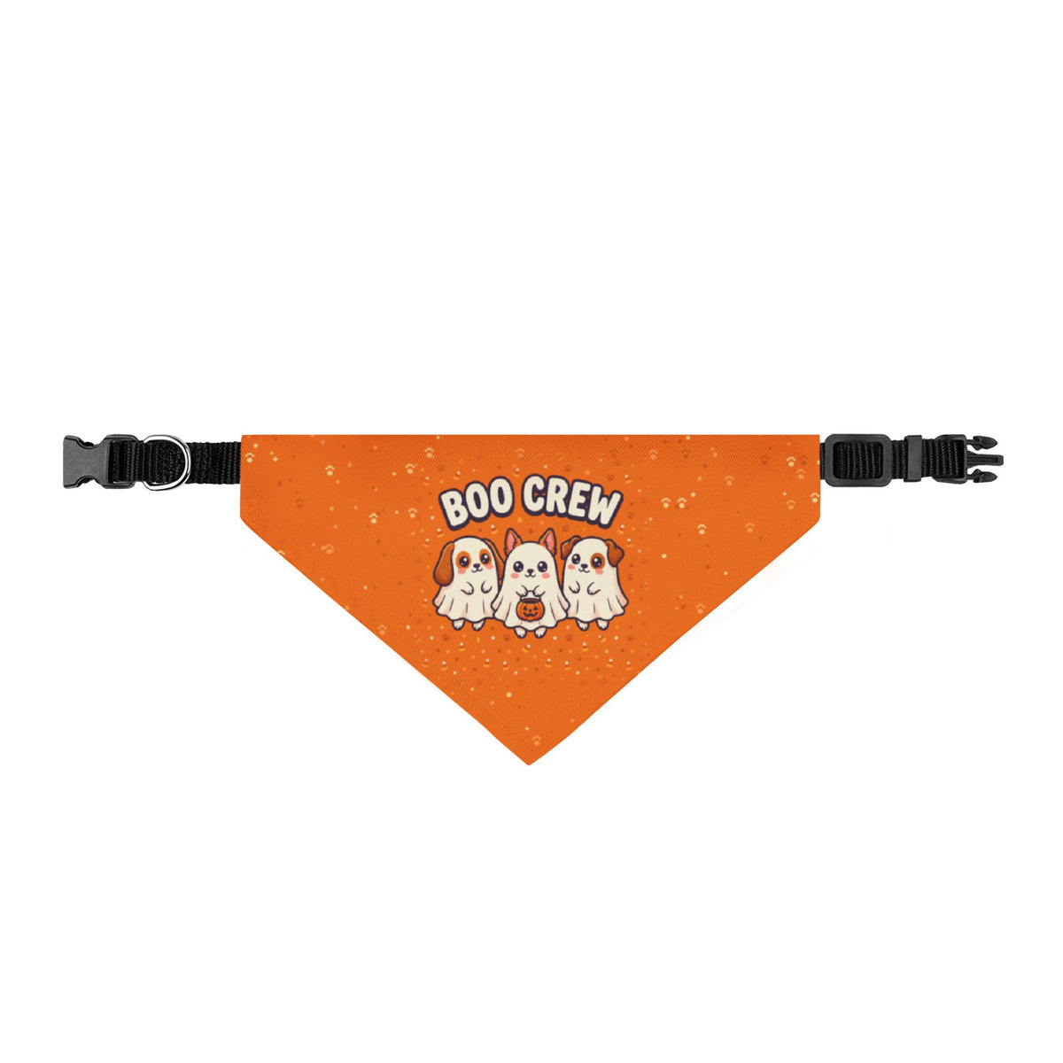 Boo Crew Dog Bandana, Cute Ghost Dog Halloween Bandana, Easy Dog Costume, Pumpkin Orange Pet Bandana, Halloween Dog Gift