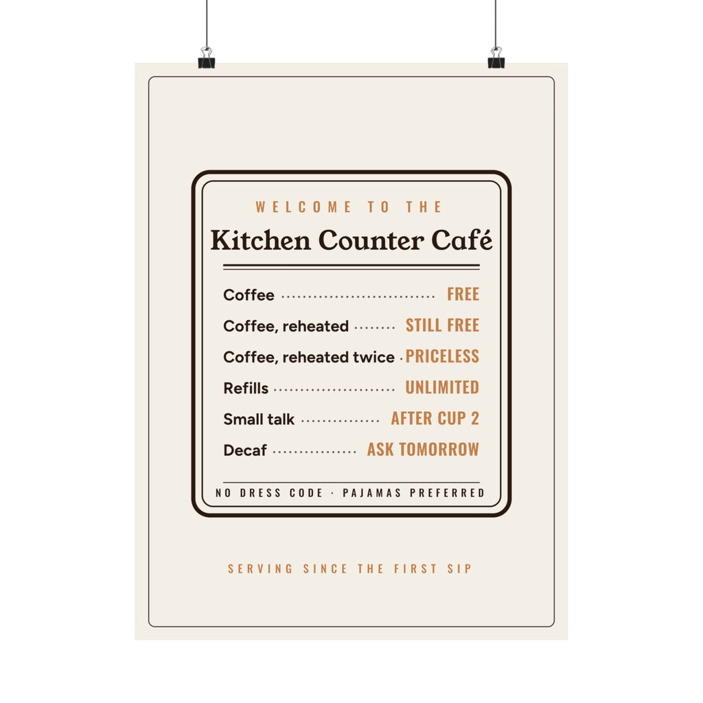 Coffee Bar Decor Gift, Kitchen Counter Café Menu Poster, Funny Coffee Sign Wall Art, Coffee Station Kitchen Print