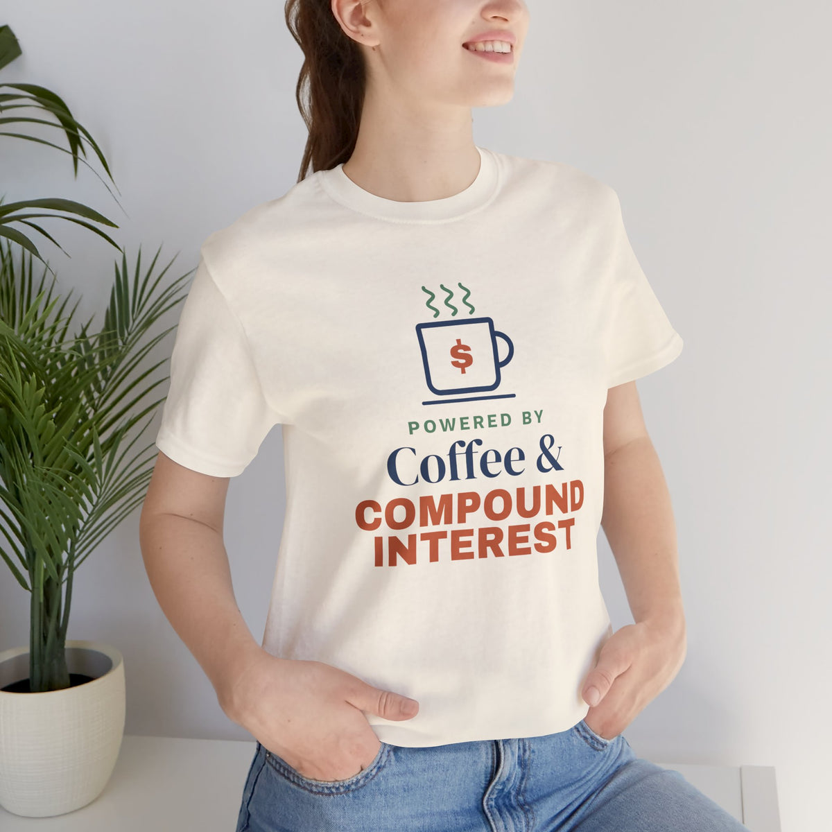 Coffee and Compound Interest Shirt, Funny Budget T-Shirt, Money Saving Gift, Personal Finance Tee, Unisex Comfort Cotton
