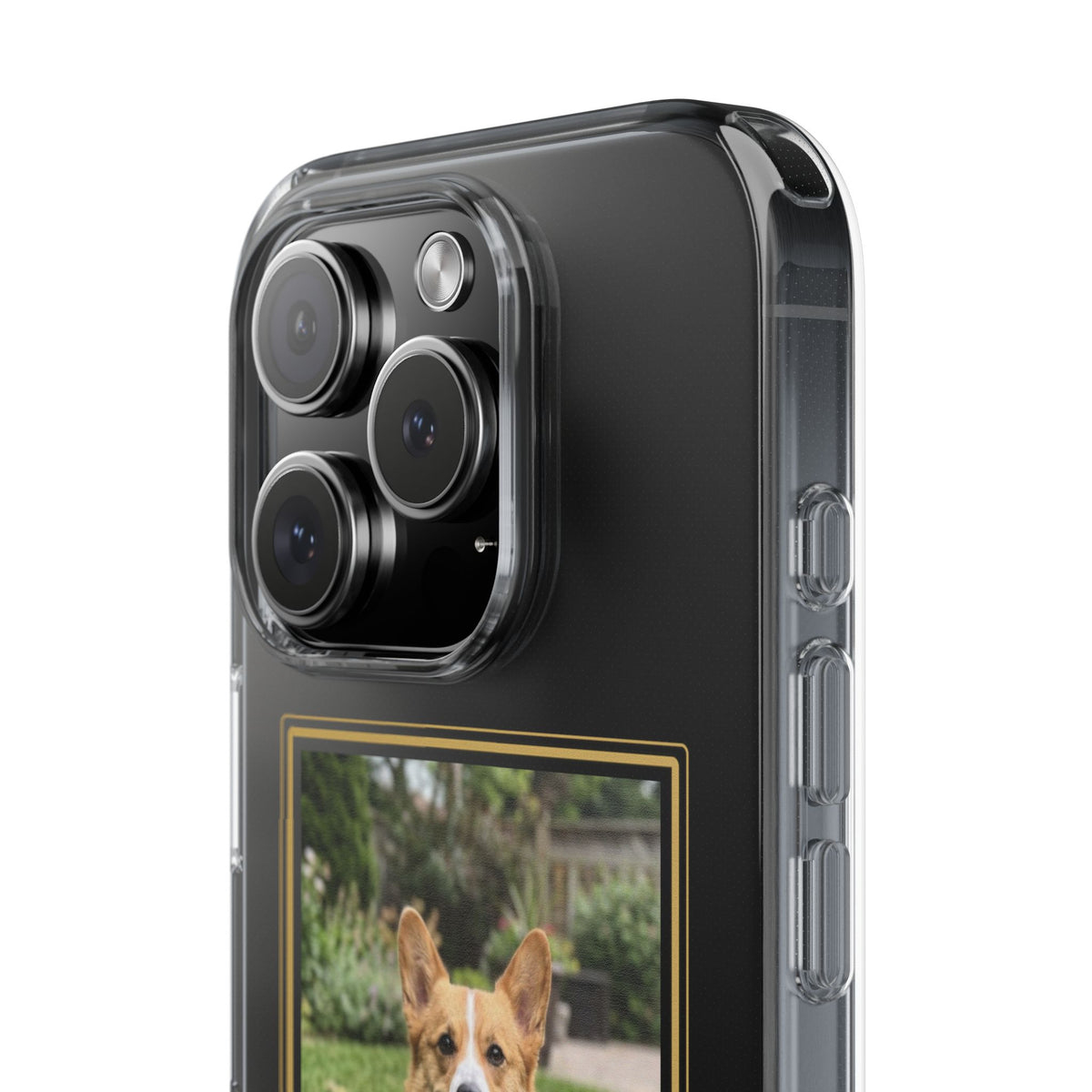 Clear Pet Photo Phone Case, Custom Dog Picture iPhone Case with Name, Personalized Transparent Pet Case, Dog Mom Gift