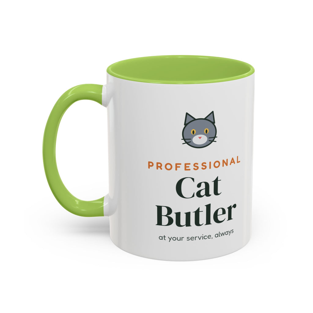 Professional Cat Butler Mug, Funny Cat Lover Coffee Mug, Cat Owner Gift, Cat Mom Cat Dad Cup
