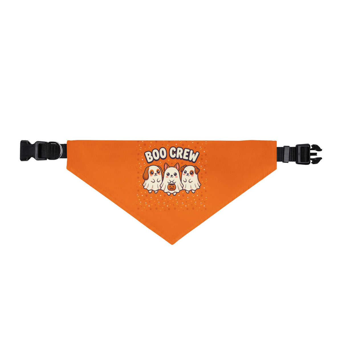 Boo Crew Dog Bandana, Cute Ghost Dog Halloween Bandana, Easy Dog Costume, Pumpkin Orange Pet Bandana, Halloween Dog Gift