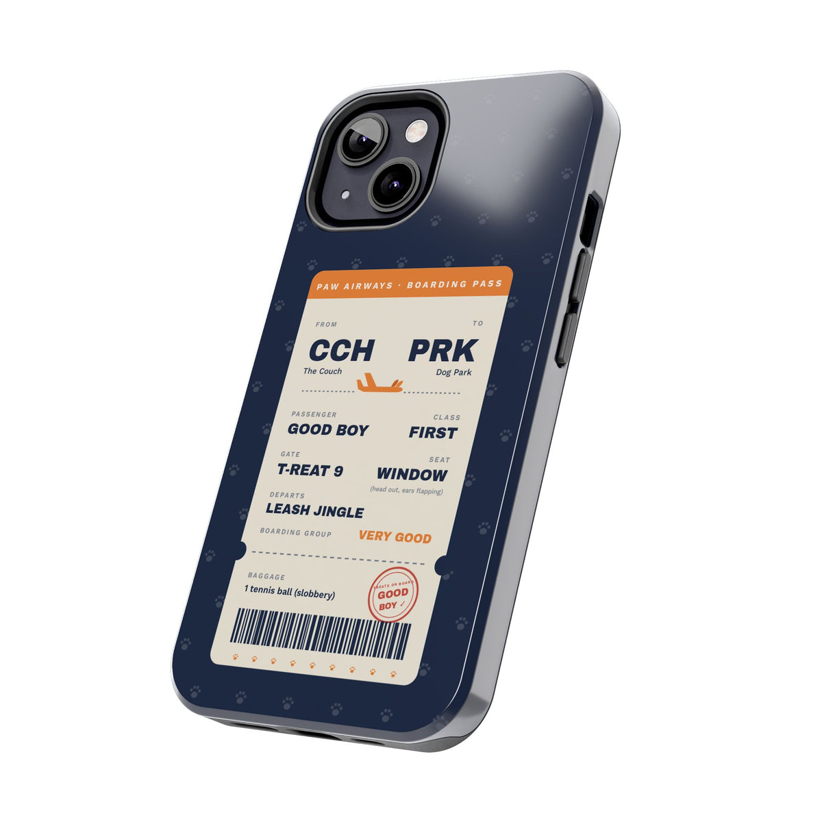 Funny Dog Phone Case, Boarding Pass iPhone Case, Good Boy Dog Lover Gift, Travel Dog Mom Gift, Tough iPhone 16 15 14 Case